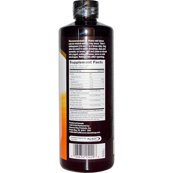 FLAX OIL SUPER LIGNAN LIQUID – 24 FL. OZ (710 ML) BY NATURE’S WAY