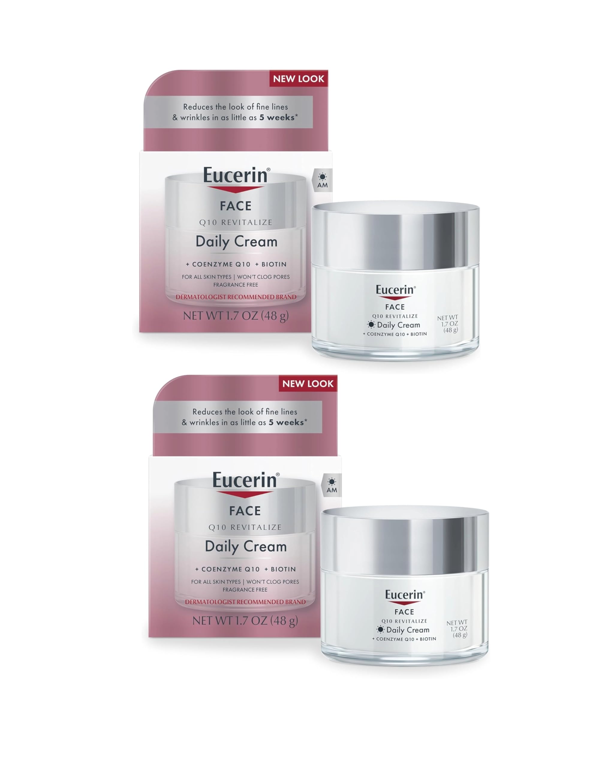 Eucerin Sensitive Skin Experts Q10 Anti-Wrinkle Face Creme 1.70 oz (Pack of 2)