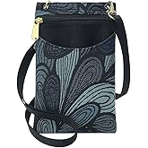 Danny K. Women's Tapestry Crossbody Cell Phone or Passport Purse, Handmade in USA | Cell Phone, Handmade, in USA