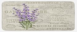 Lunarable Lavender Kitchen Mat, Vintage Postcard
