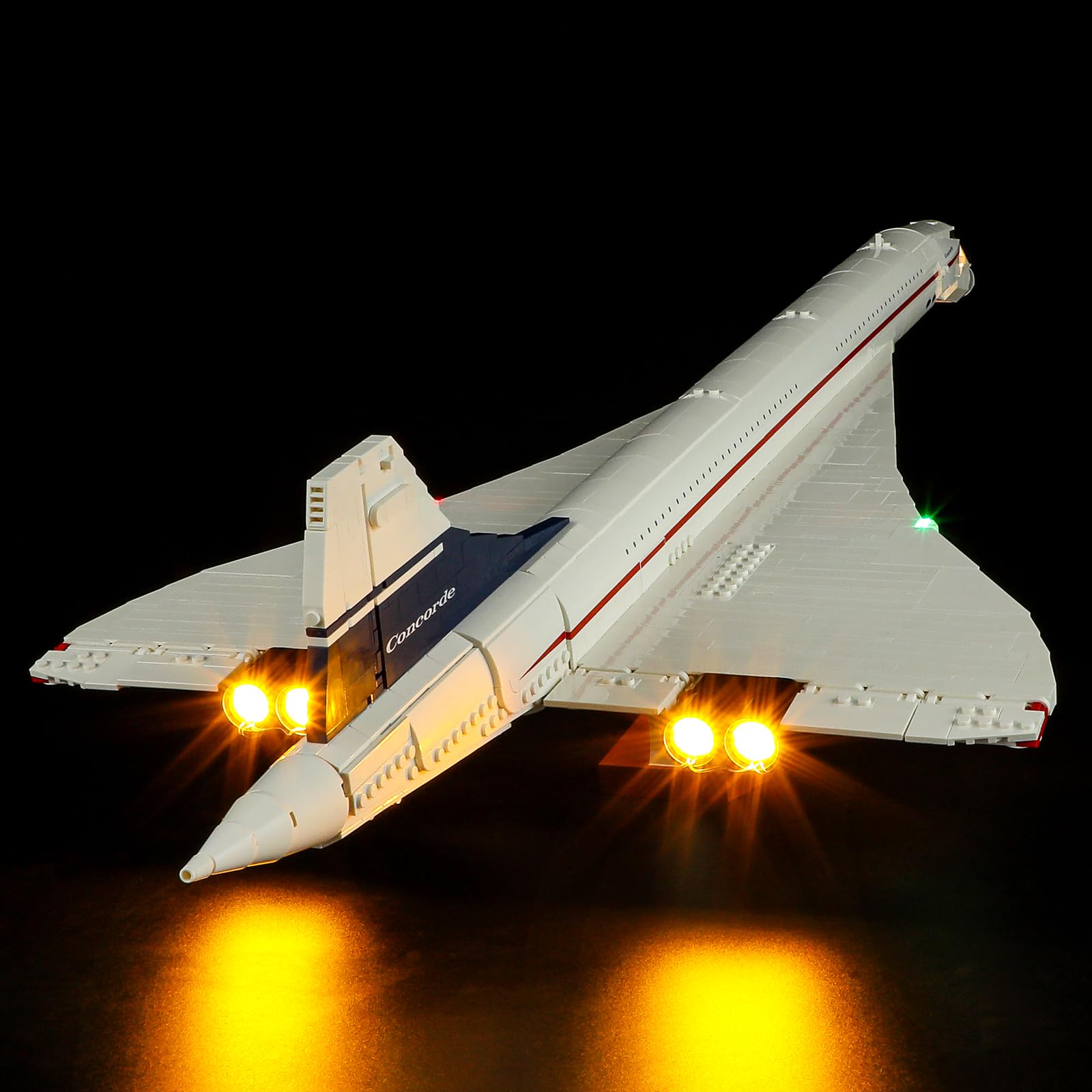 GEAMENT LED Light Kit Compatible with LEGO Concorde - Lighting set for Icons 10318 (Model Set Not Included)
