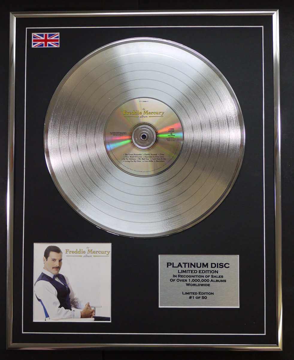 FREDDIE MERCURY/LTD EDITION CD PLATINUM DISC/THE ALBUM