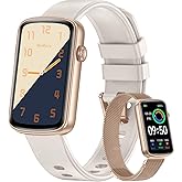 RUIMEN Fitness Tracker, Fitness Watches for Women Men with Heart Rate Monitor Blood Oxygen Sleep Tracker Pedometer, 1.47" Smart Watch Step Calorie Counter for Android iOS IP68 Waterproof (Starlight)