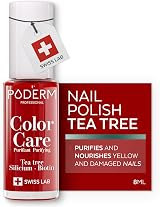 PODERM Nail Care Polish with Tea Tree Power Red 8ML Swiss Lab