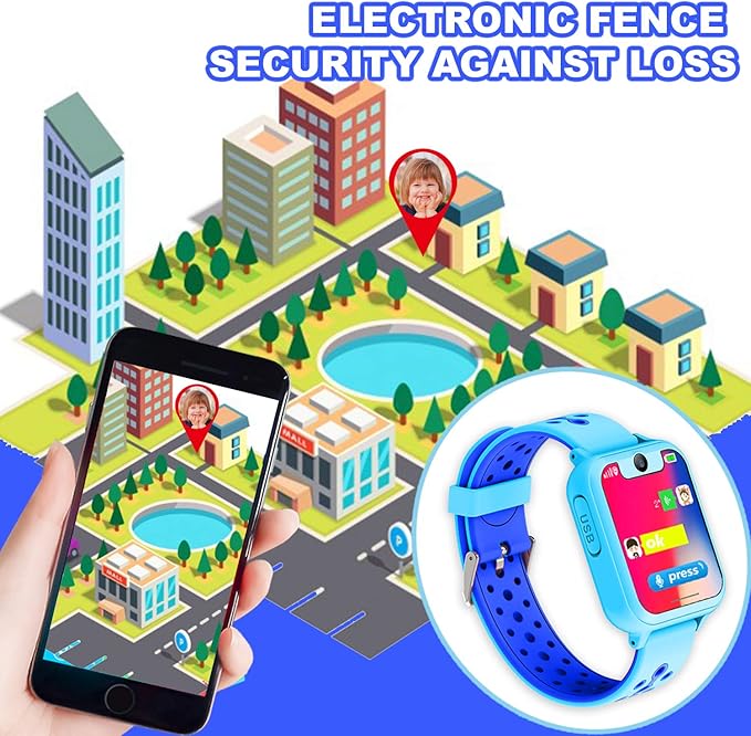 themoemoe kids gps tracker watch