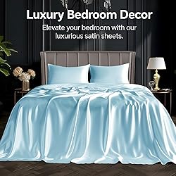BEDELITE Satin Sheets Twin XL Size Bed Set, Luxury