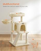 Feandrea Cat Tree Tower Widened Perch Large Cats Beige PCT51MV1 view 3
