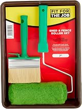 Fit For The Job 4pc 7" Shed Fence Roller Set & 4" Brush for Exterior Woodstain view 2