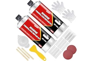 Marine Fiberglass Resin Repair Kit, 100ml White Fiberglass Tub Repair Kit for Repairing Cracks, Holes in Boat, Jet Ski, Yacht