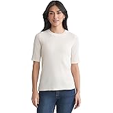 Jones New York Womens Short Sleeve Ribbed Tee