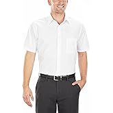 Van Heusen Men's TALL FIT Short Sleeve Dress Shirts Poplin Solid (Big and Tall)