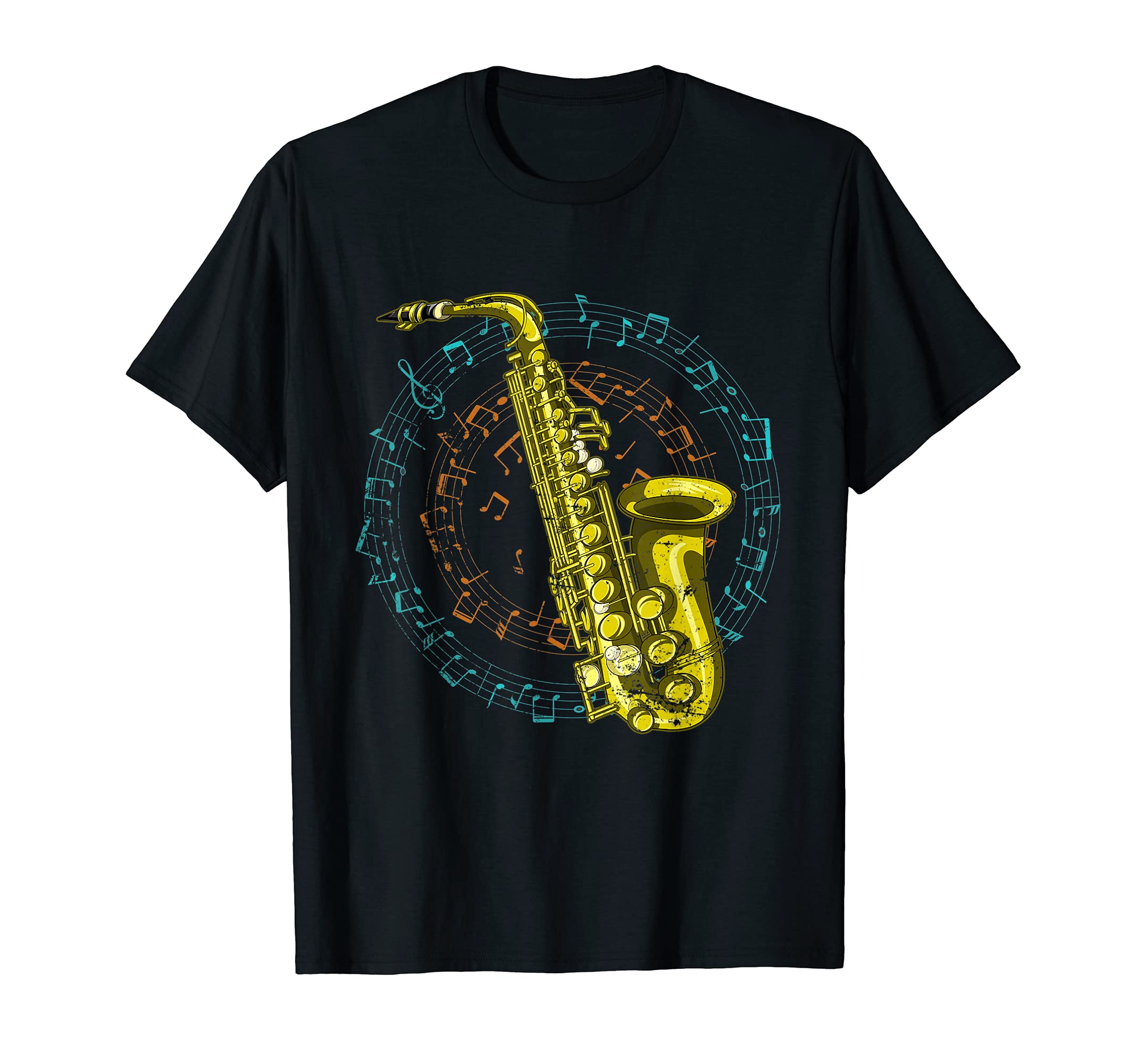 Musical Instrument Sax Saxophonist Music Notes Saxophone T-Shirt