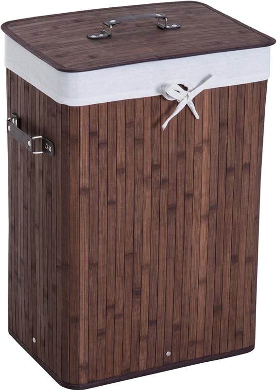 HOMCOM Cesto para Ropa Sucia Plegable con Tapa Cubo para Colada Cesta