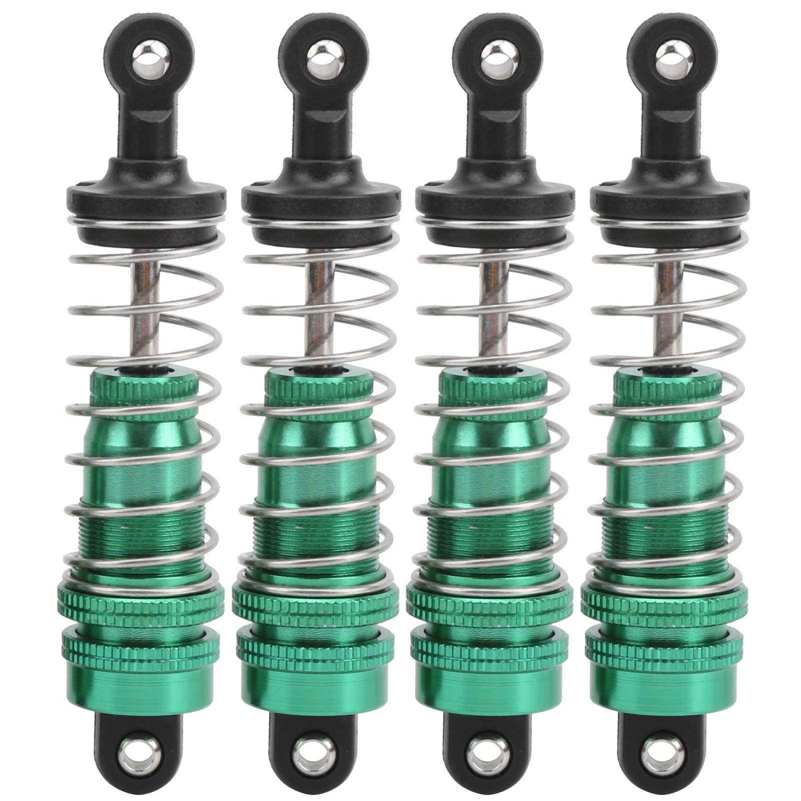 RC Sapre Parts Double Spring Segment 4pcs Metal Shock Struts Damper 3.1in for Ensuring The High Performance of Remote Control Cars for 144001 1/14 RC Car(Green)