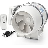 Voltset 4 Inch Duct Fan with Remote Control Inline Ventilation Exhaust Fan | 280 CFM Airflow | Low Noise | Durable Motor | Safety Protection| for Grow Tent, Bathroom, Hydroponics, 3D Printer, Kitchen
