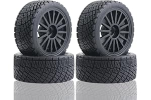 Lifehead 67mm RC On-Road Rally Car Tires and Wheels for 1/10 RC On-Road Touring Drift Car HSP Tamiya XV01 TT01 TT02B HPI Kyosho FAZER MK2 /12mm Hex
