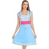WATCPNO Blue Dress Vintage Halloween Cosplay Costume for Women Role Playing Costume(Blue, M)
