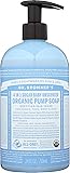 Dr Bronner Organic 4-in-1 Sugar Baby Unscented Pump