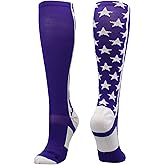 MadSportsStuff All Stars Socks with Stars for Baseball Softball Football Youth and Adult Boys Girls Men Women Over the Calf