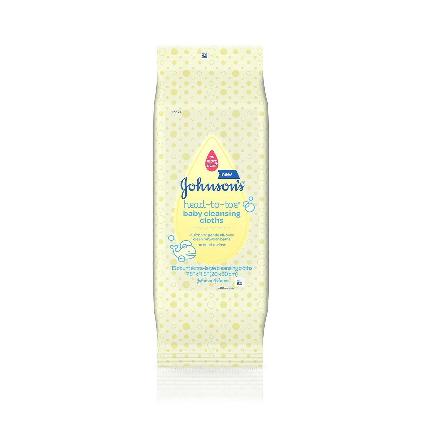 johnson's head to toe baby cleansing cloths
