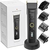 Brio Beardscape V2 Beard Trimmer for Men Professional with Low Friction Ceramic Blade, Cordless Professional Hair Trimmer for Barbers with 4 Hrs of Long Battery Timing, Ideal for Beard & Body (Black)