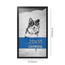 ArtToFrames 20x35 Inch Black Picture Frame, This