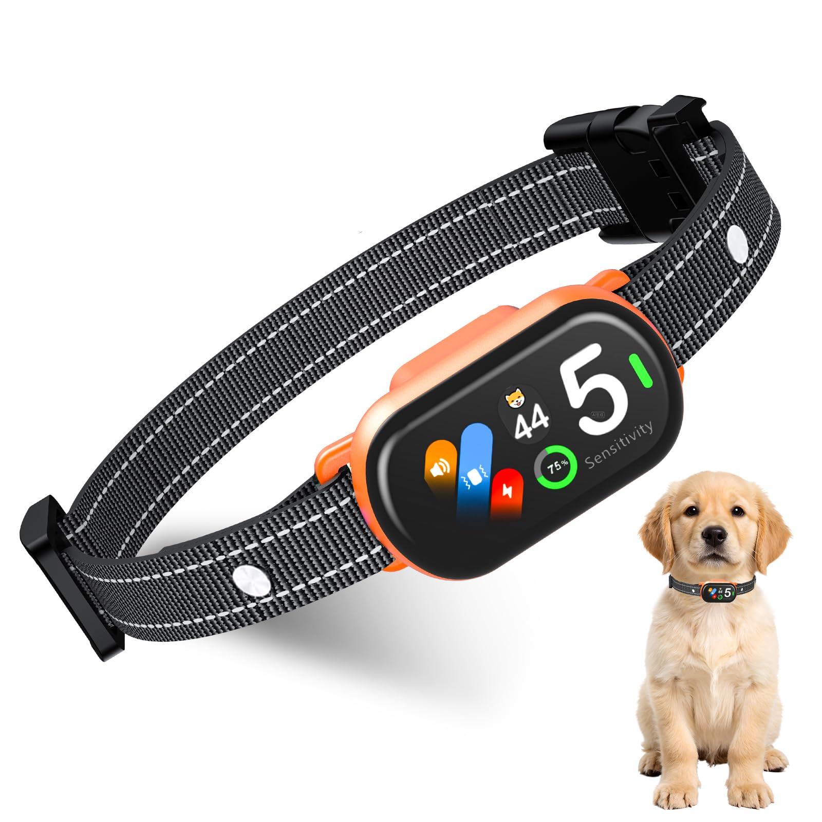 Photo 1 of Upgraded Bark Collar for Dogs 10-120lbs, NATGOVOD Smart Anti Barking Collar with 5 Modes & Adjustable Sensitivity & Bark Counter, Waterproof Automatic Bark Collar for Small Medium Large Dogs