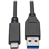 Tripp Lite USB C to USB-A Cable 3.1, 5 Gbps, USB-If Cert USB Type C, 3' (U428-C03-G2)