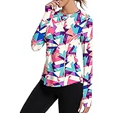 Avoogue Women UPF 80+ UV Shirts Long Sleeve with Thumb Holes Workout Sun Shirt Quick Dry Athletic Hiking Running Tops
