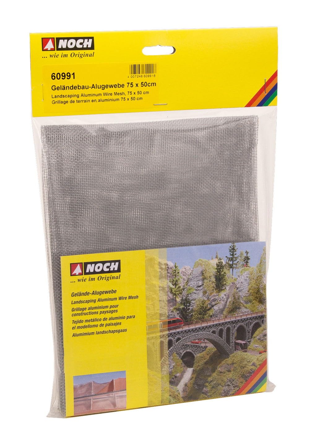 Noch Landscaping Aluminum Wire Mesh 50 x 75 cm, folded in bag