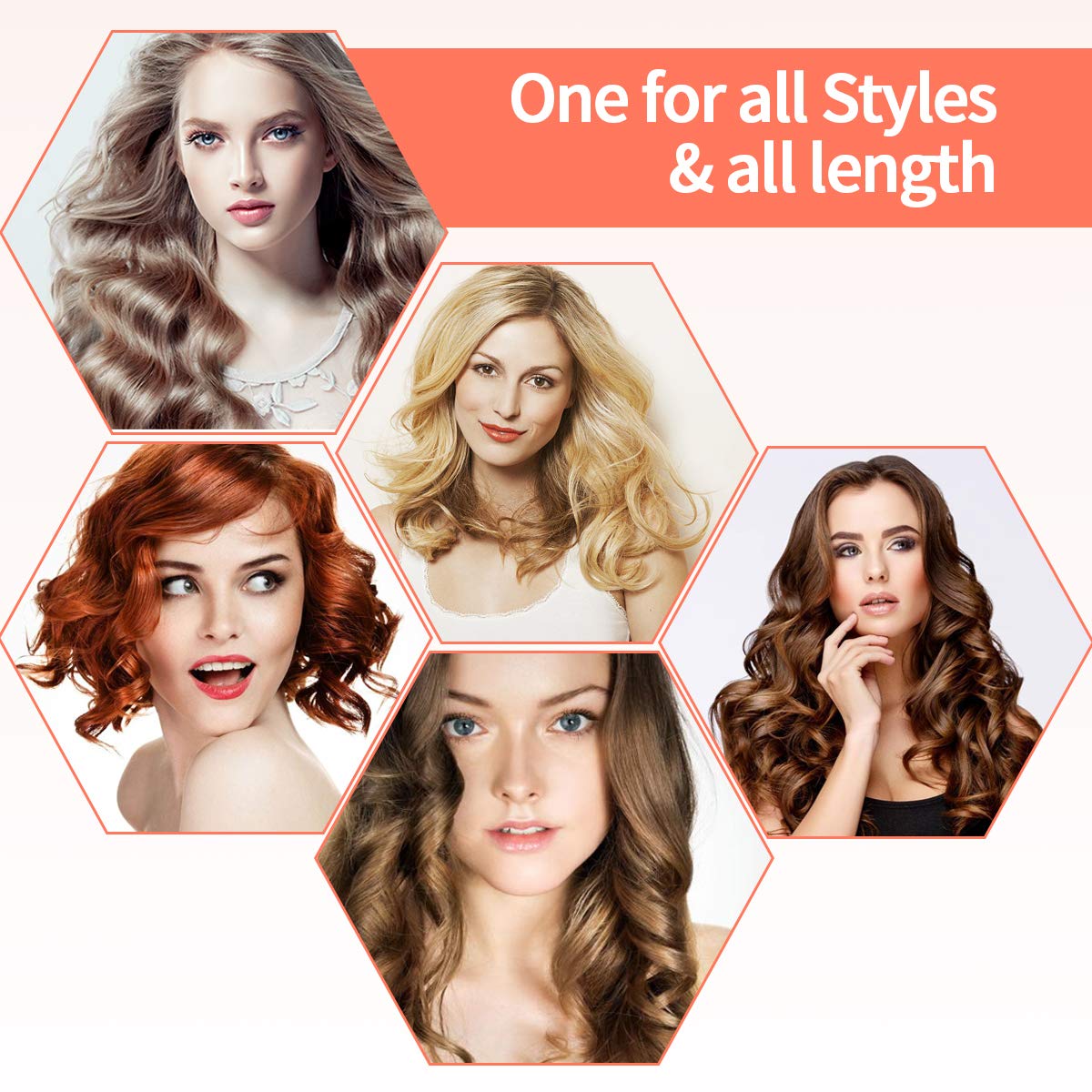 Ceramic Curling Iron,1.25 inch Curling Wand,Tourmaline Coating Hair curler with Rotary Temperature Control LCD Temp Display Include Heat Resistant Glove