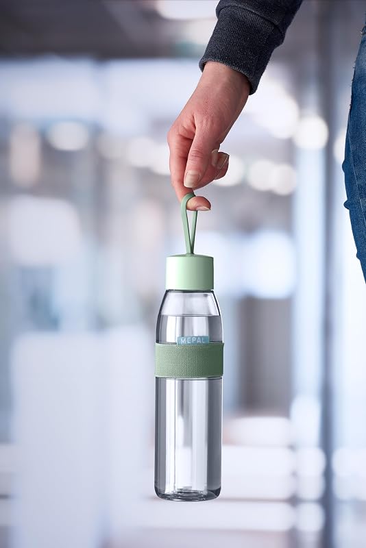 - Botella de agua Ellipse - Botella de agua reutilizable - Botella a Prueba de Fugas apta para Bebidas Carbonatadas - para Adultos y Niños - Sin BPA - 500 ml - Nordic blue