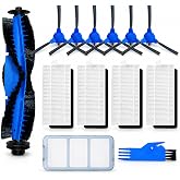 Replacement Parts Compatible for Eufy Robovac 11S, 30C, 15C, 25C, 15T, 12 | 30, 35C with Pre-Filter, 4 HEPA Filters, 1 Pre-filter, 1 Roller Brush, 6 Spin Side Brushes Carpet Robotic Vacuum Attachment