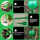 Himtop 6Pcs Plant Self Watering Bulbs 1.96 inch S PVC Drip Irrigation Green view 4