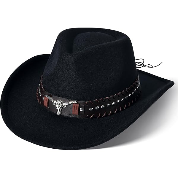 Western Cowboy Hat for Men Women - Classic Felt Wide Brim  display picture 1