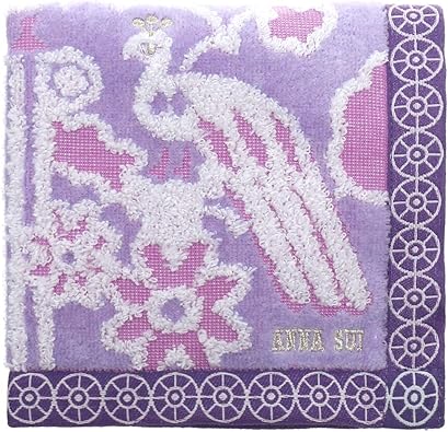 Amazon セット品 Anna Sui アナスイ 鳥 個性的 大判 大きめ かわいい ハンカチ ハンカチタオル ハンドタオル タオル ハンカチ ブランド レディース ギフト プレゼント ハンカチ パッケージ パープル Anna Sui アナスイ シューズ バッグ