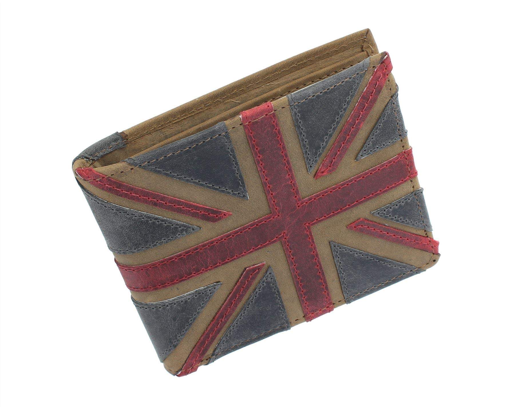 Mala Leather Union Jack Collection Leather Wallet RFID Blocking 198_29 Brown