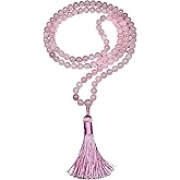 AWAKEN YOUR KUNDALINI Rose Quartz Mala Beads Necklace – Love & Compassion