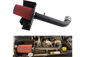 RiAiCiING Cold Air Intake kit with Heat Shield Fit for 2012-2018 Jeep Wrangler JK 3.6L V6, Increases Horsepower & Torque, More Aggressive and Sporty Induction Sound