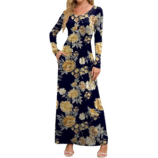 Xscape Long Floral Long Sleeve V-Neck Navy/Rose 8 at Amazon Women's  Clothing store