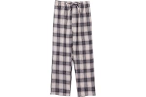 MILEYMARLA Boy's 100% Cotton Flannel Pajama Lounge Sleep Pants Plaid PJ Bottoms Pockets