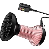 WUFAYHD Diffuser Hair Dryer for Curly Hair with Ceramic Technology, Lightweight Elegance, 2-in-1, Gifts for Her, Reduces Frizz, Enhances Curls, Volumizes, Portable Hair Dryer, ALCI Safety Plug
