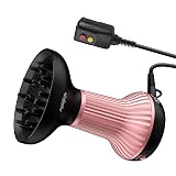 WUFAYHD Diffuser Hair Dryer for Curly Hair with Ceramic Technology, Lightweight Elegance, 2-in-1, Gifts for Her, Reduces Frizz, Enhances Curls, Volumizes, Portable Hair Dryer, ALCI Safety Plug
