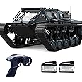 XINGRUI 1:12 Scale Remote Control Car Military Crawler Off-Road RC Tank with 4WD, Adjustable Speed/Steering, 2 Batteries & Openable Doors – All-Terrain RC Truck for Kids Adults, Birthday Gifts