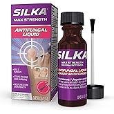 SILKA Max Strength Antifungal Liquid for Toenail Health with Brush Applicator, Results in 1 Week, Nail Fungus Treatment for Damaged Toenails, Athlete's Foot Treatment, Tolnaftate 1% 0.45 Fl Oz