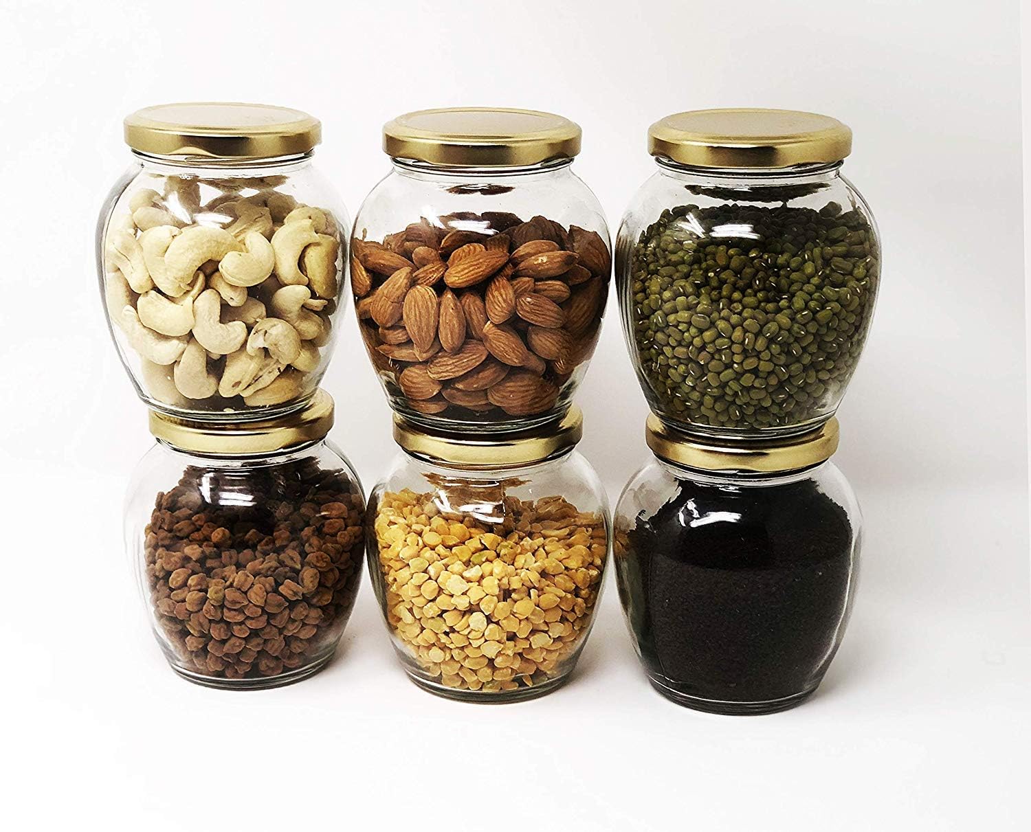 Jay Ganesha Glass jar Matka Style (Gold / 400 ml) (5)