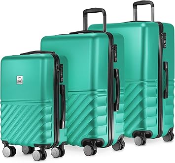 turquoise luggage set
