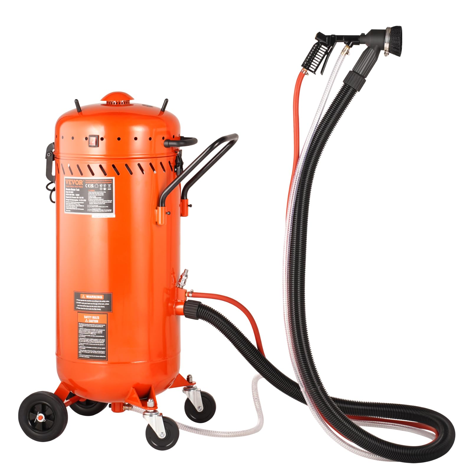 Photo 1 of VEVOR 28 Gallon Vacuum Sand Blaster, Dustless Sandblaster with Built-in 1200W Vacuum System for Dust Control and Abrasive Recycle, 60-110 PSI Heavy Duty Dustless Blasting Machine