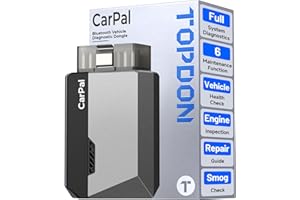 OBD2 Scanner Bluetooth TOPDON Carpal, AI Assistant TopFix, All System Scan Tool for iOS & Android, Code Reader, 6 Resets, Rep