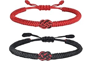 Lucky And Protection Bracelet,Red String Bracelet for Men Women,Hand Braided Rope Thread,Surfer Bracelet for Girl Son Teenage